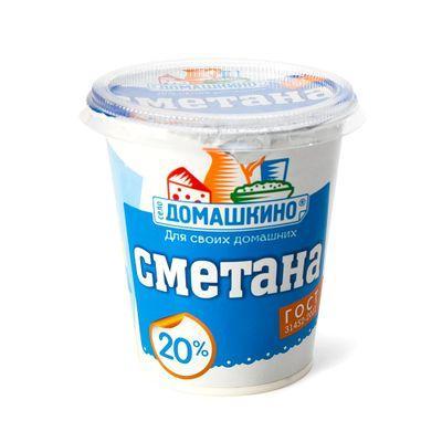 Сметана Село Домашкино 20% 300 гр., ПЭТ