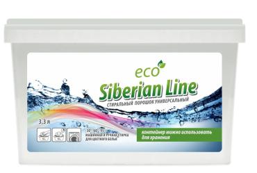 Стиральный порошок для стирки цветных тканей Siberian Line, 3,3 л., пластиковый контейнер