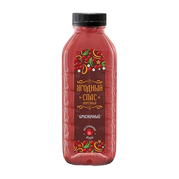 Морс Ягодный спас брусничный 500 мл., ПЭТ