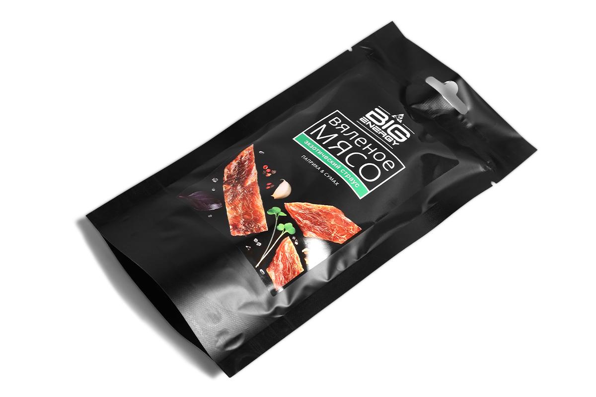 Мясо вяленое Big Energy из страуса премиум 50 гр., в/у