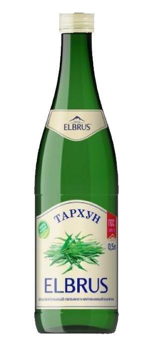 Напиток газированный Elbrus тархун 500 мл., стекло