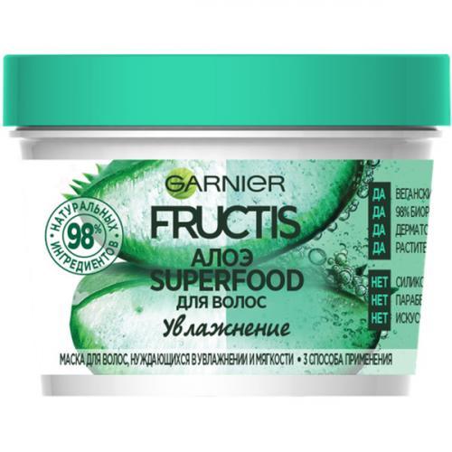 Маска для волос Garnier Superfood Алоэ нуждающихся в увлажнении и мягкости, 390 мл., банка