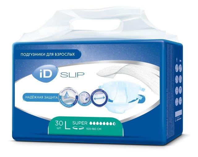 Подгузники для взрослых ID Slip размер L 30 шт., флоу-пак