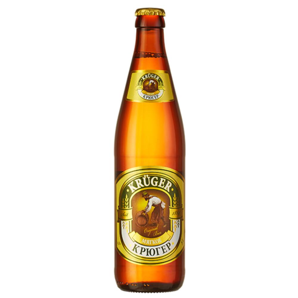 Пиво Томское пиво Крюгер Мягкое светлое 4,2% 500 мл., стекло