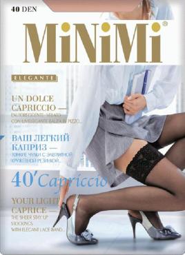 Чулки женские MiNiMi Capriccio 40 Den 1/2 S/M nero