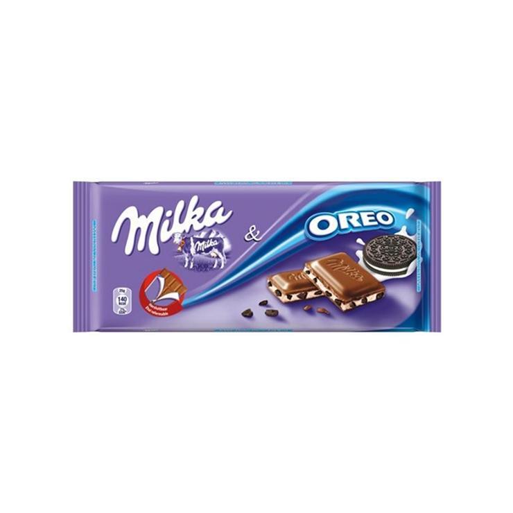 Шоколад Milka молочный с печеньем oreo 100 гр., флоу-пак