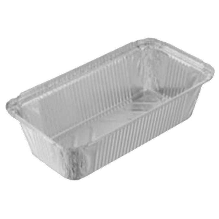 Форма алюминиевая 1-секция 660 мл 206х113х48мм без крышки, пакет