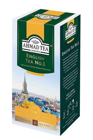 Чай черный Ahmad Tea № 1 Бергамот 25 пакетиков 50 гр., картон