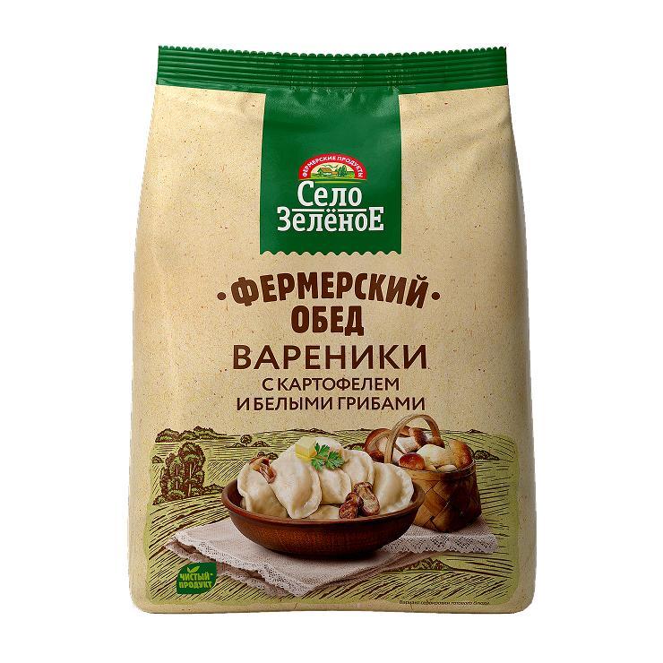 Вареники Село Зелёное с картофелем и белыми грибами 700 гр., флоу-пак