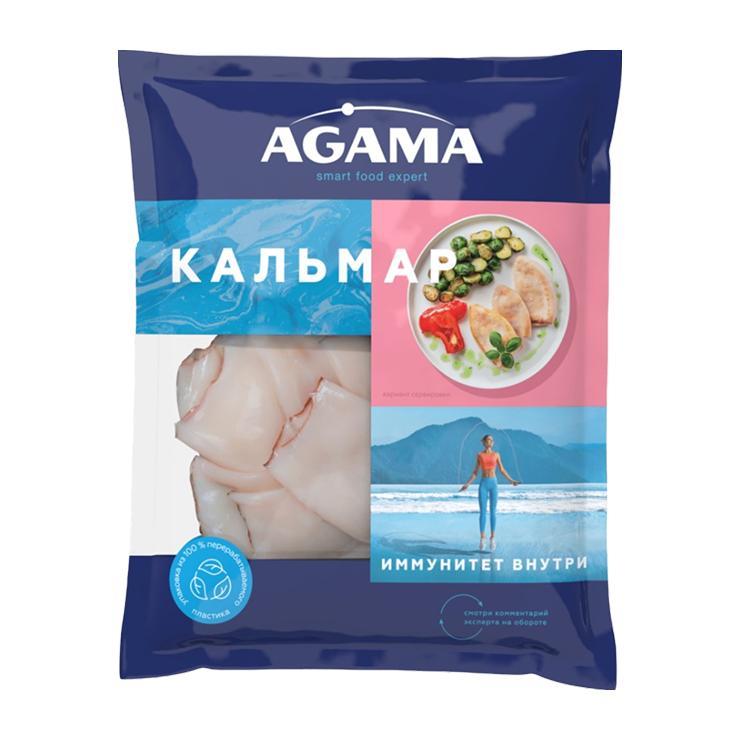 Кальмар Agama свежемороженый 600 гр., флоу-пак