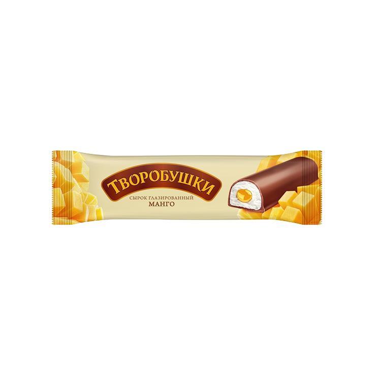 Сырок творожный Творобушки манго глазированный 20% 40 гр., флоу-пак