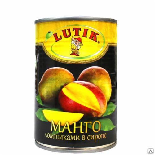 Манго Lutik ломтики в сиропе 425 мл., ж/б