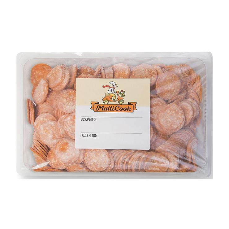 Колбаса сырокопченая MultiCook Пепперони нарезка 1 кг., пакет