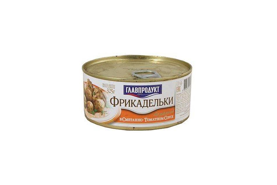 Фрикадельки Главпродукт в сметанно-томатном соусе, 325 гр., ж/б