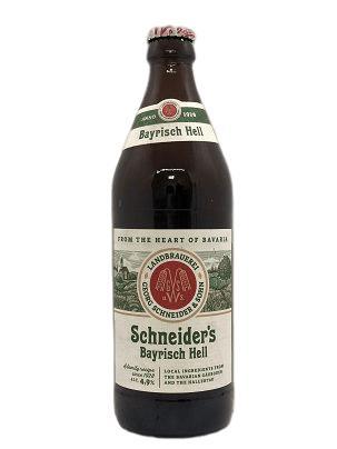 Пиво Schneiders Bayrisch Hell светлое алк 4.9%, 500 мл., стекло