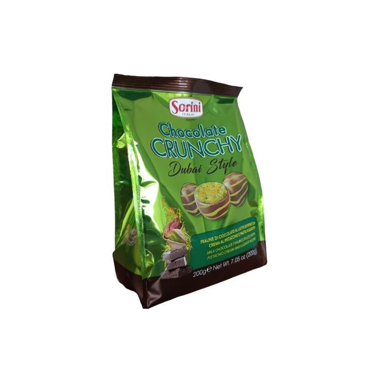 Конфеты Soroni шоколадные с фисташковым кремом и печеньем кадаиф 200 гр., флоу-пак