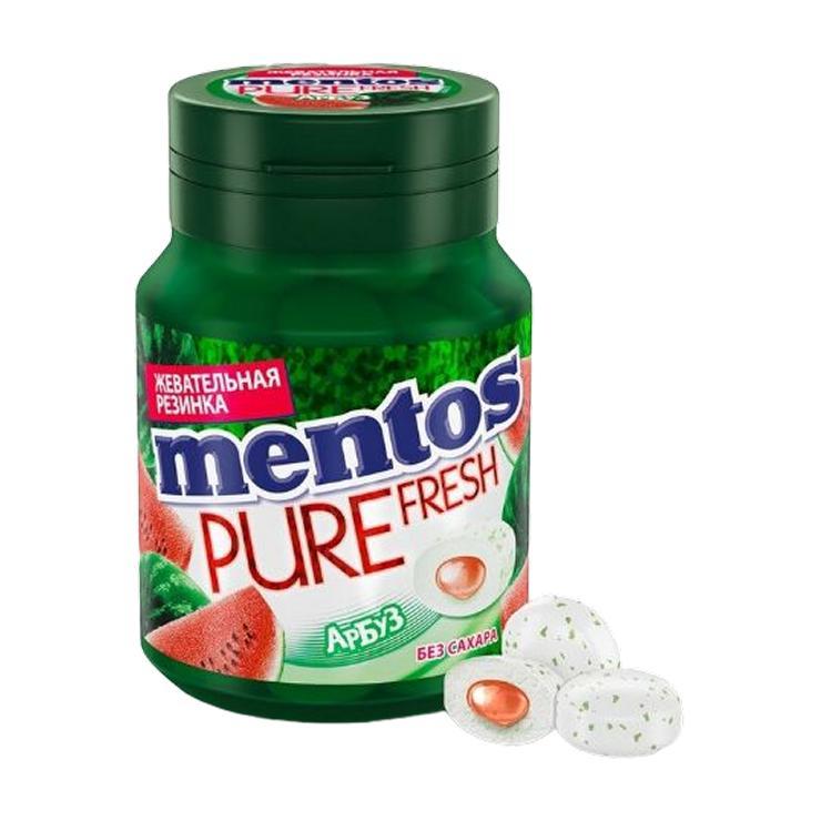Жевательная резинка Mentos Pure Fresh арбуз 54 гр., банка