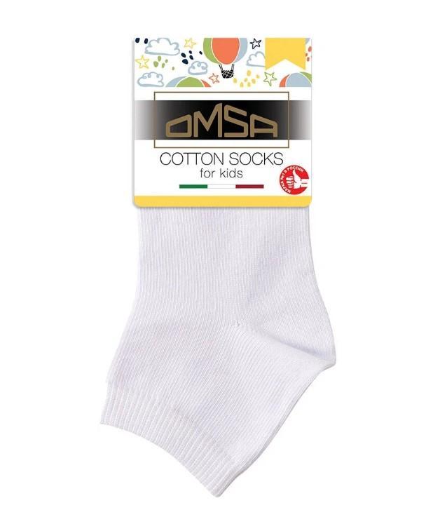 Детские носки OMSA kids Calzino гладь укороченный белые 27-30 размер 5-7 лет