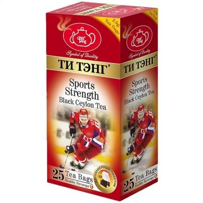 Чай Ти Тэнг черный для спортсменов, 25 пакетов, 62.5 гр., картон