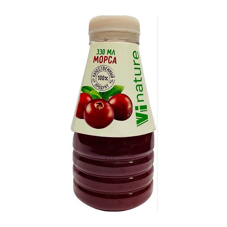 Морс Vi NATURE брусничный 330 мл., ПЭТ
