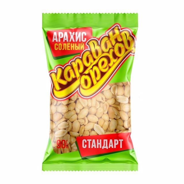 Арахис стандарт, Караван Орехов, 90 гр., флоу-пак