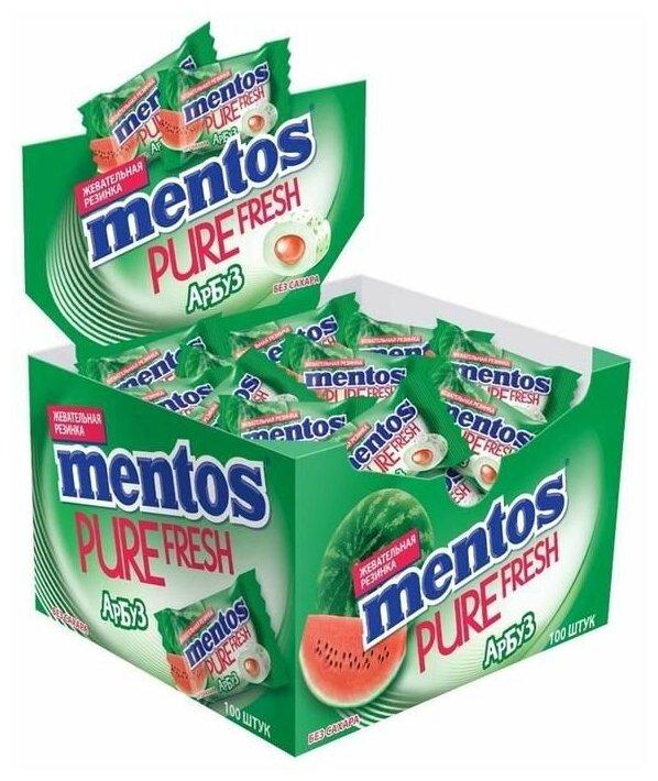 Резинка жевательная Mentos Pure Fresh Арбуз 2 гр., флоу-пак