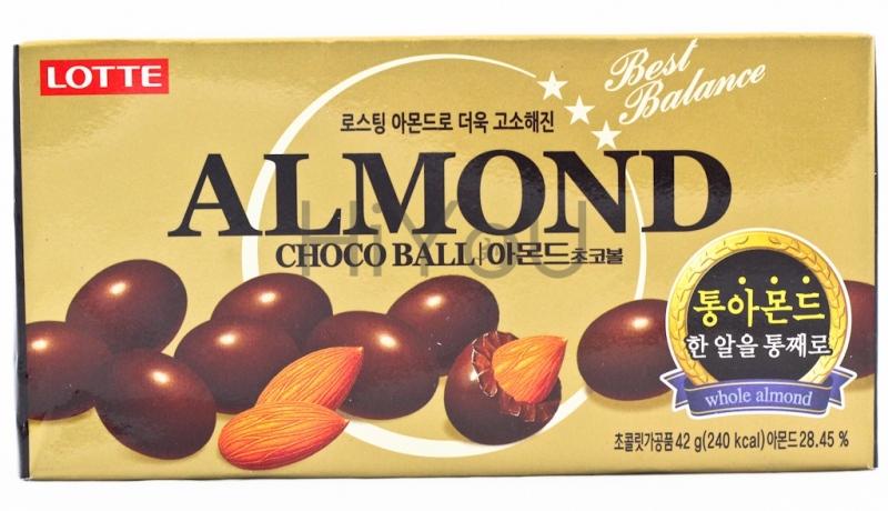 Конфеты Лотте Almond миндаль в молочном шоколаде