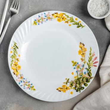 Тарелка обеденная Доляна Полевые цветы