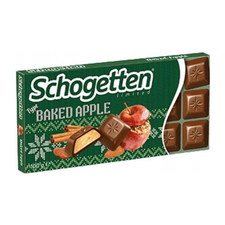 Шоколад Schogetten Baked Apple печеное яблоко в новогодней упаковке 100 гр., картон