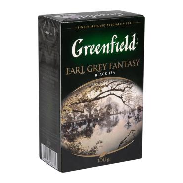 Чай чёрный с ароматом бергамота, Earl Grey Fantasy, Greenfield, 100 гр., картонная коробка