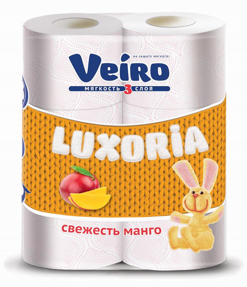 Туалетная бумага Veiro Luxoria Свежесть манго 3 слоя 6 шт., флоу-пак