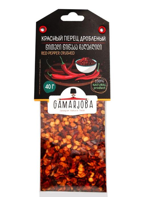 Специи Gamarjoba красный перец дробленный 40 гр., пакет