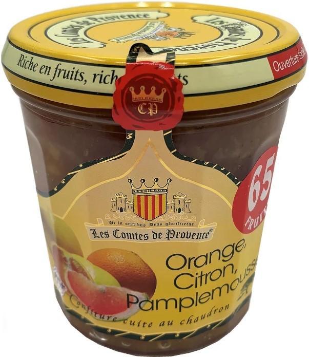 Джем Les Comtes de Provence из апельсина, лимона и грейпфрута 340 гр., стекло