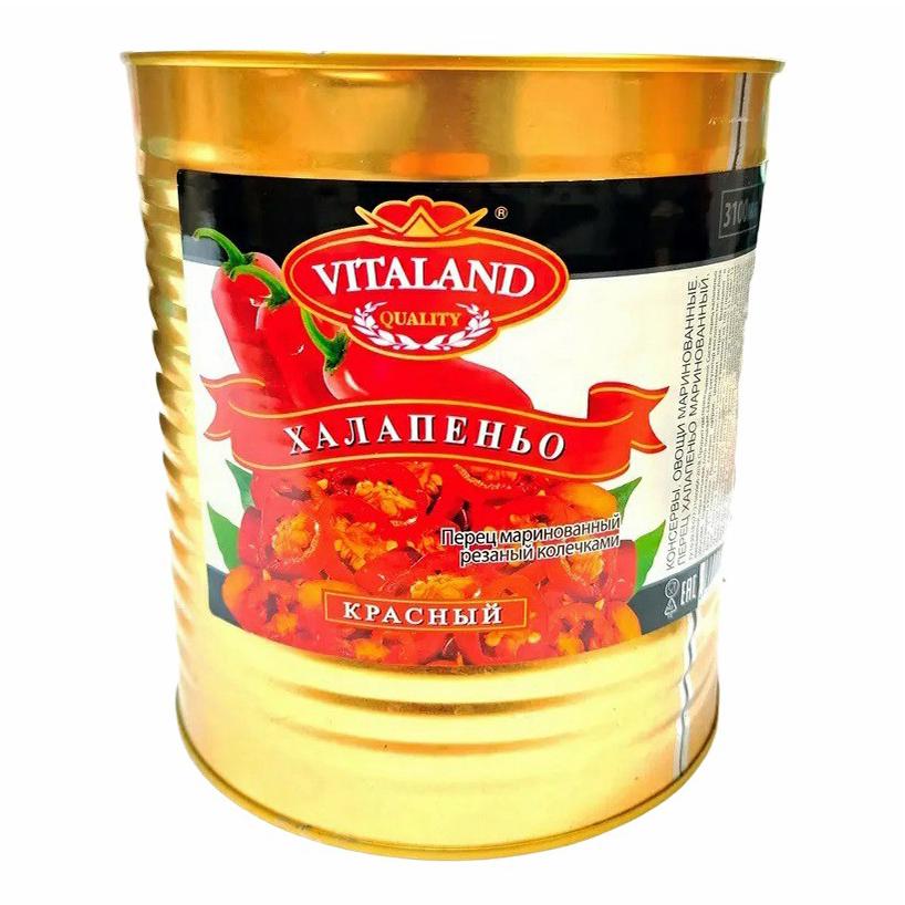 Перец Vitaland Красный халапеньо 3 л., ж/б