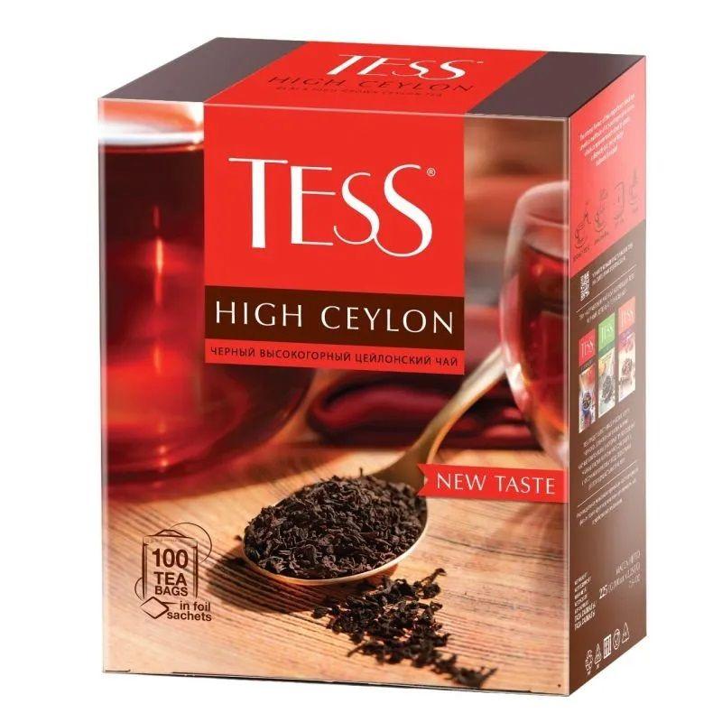 Чай Tess High Ceylon черный 100пак*2,25 гр., картон