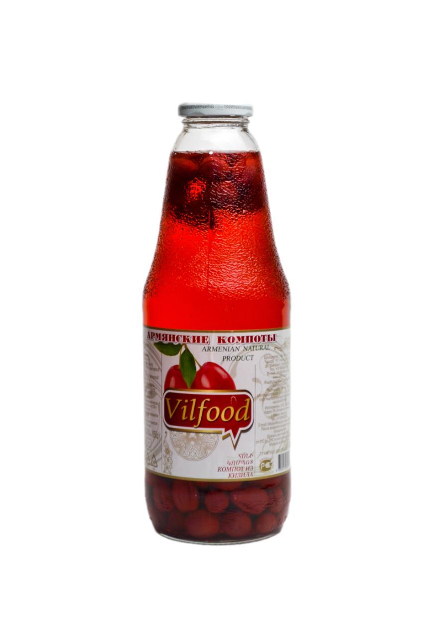 Компот Vilfood кизил 1 л., стекло