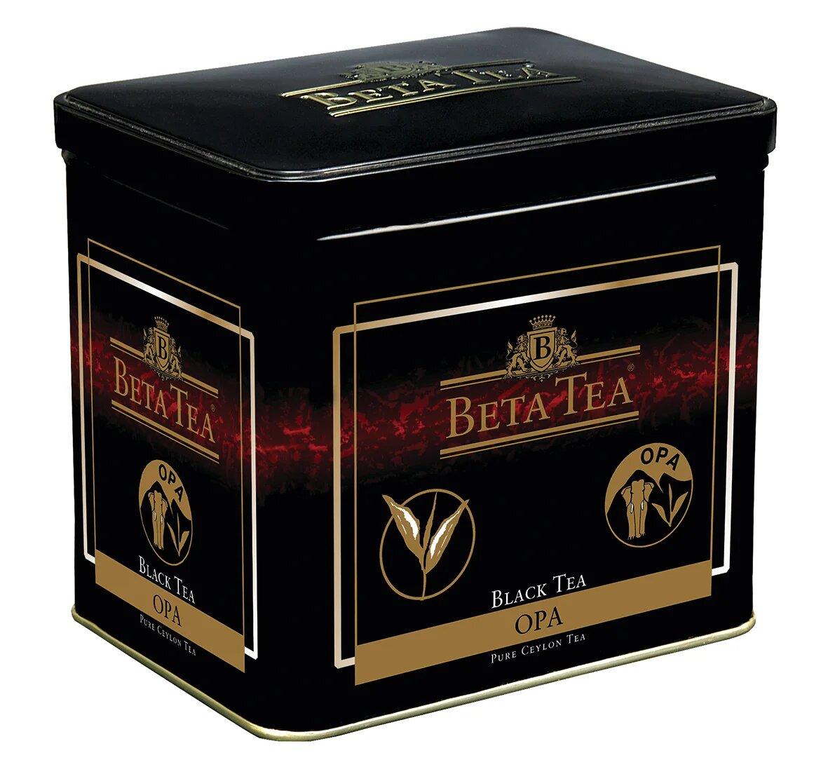 Чай черный, Opa,  Beta Tea, 100 гр., жестяная банка