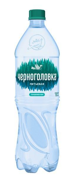 Вода Черноголовка питьевая газированная 1.5 л., ПЭТ