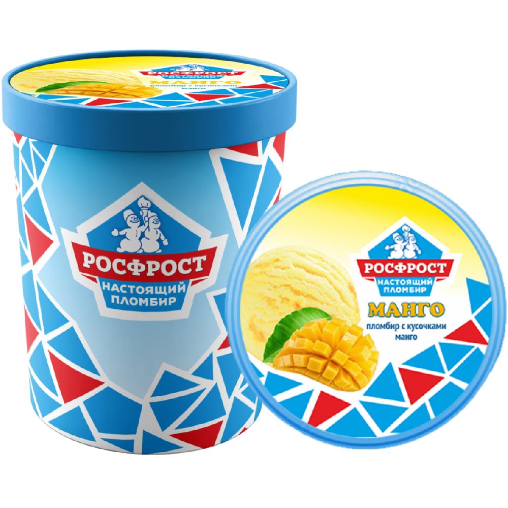 Мороженое Росфрост настоящий пломбир манго 260 гр., ведро