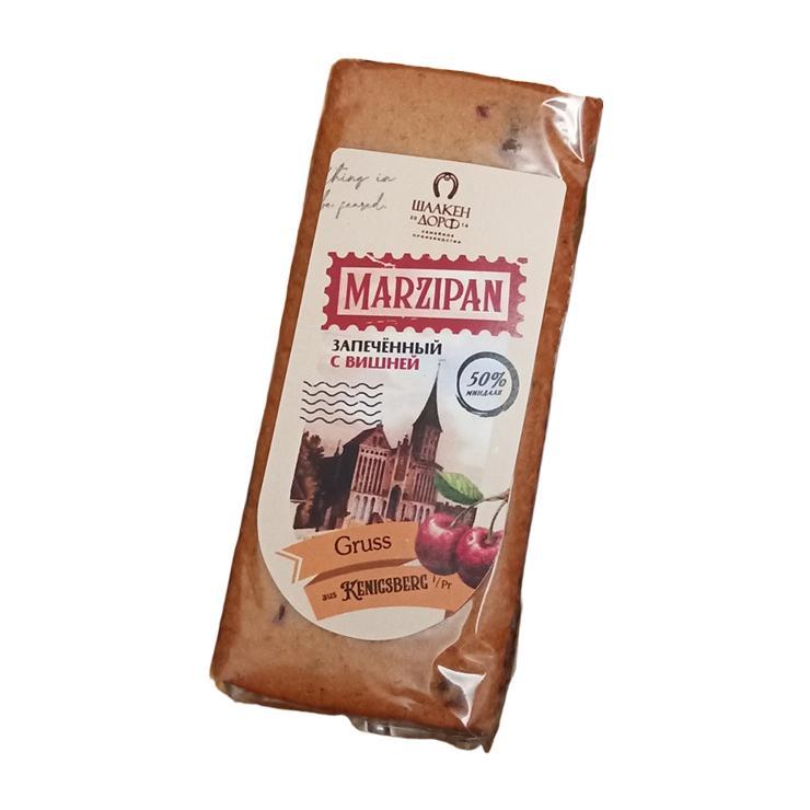 Марципановая плитка ШААКЕН ДОРФ запеченная с вишней 80 гр., пакет