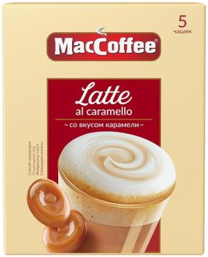 Напиток кофейный MacCoffee Latte al Caramello 3 в 1 20 пакетиков, 22 гр., картон