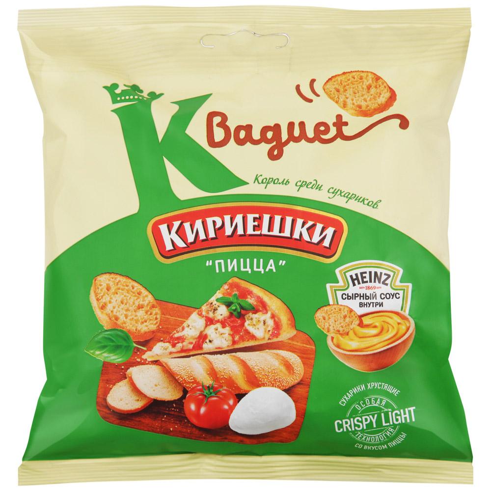 Сухарики Кириешки baguet пицца и сырный соус 45 гр., флоу-пак