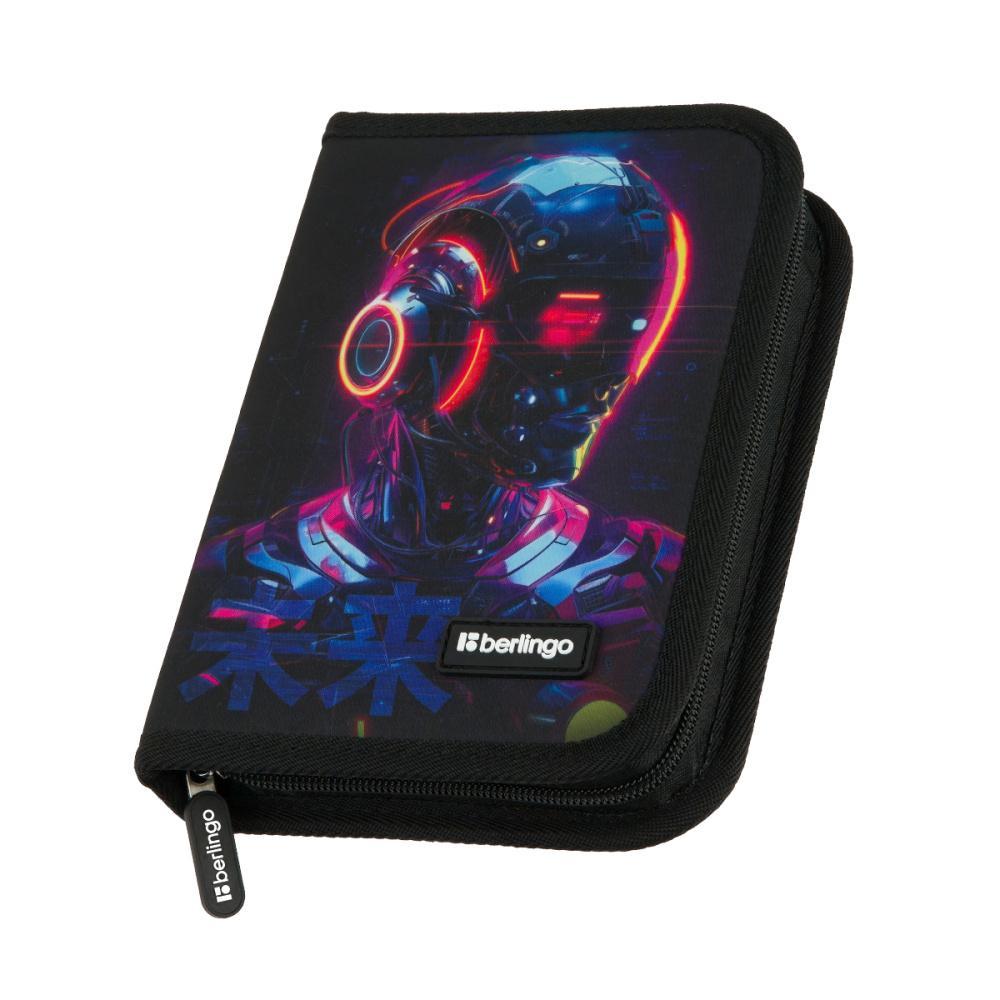 Пенал Berlingo Cyberpunk 200х140х40 1 отделение дополнительная откидная секция полиэстер, пакет