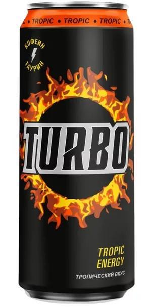 Напиток энергетический Turbo Energy Тропическая энергия 450 мл., ж/б