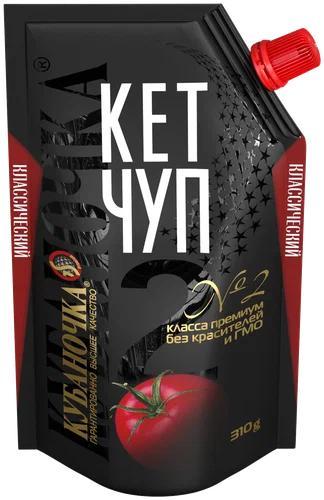 Кетчуп №2 классический Кубаночка, 310 гр., дой-пак