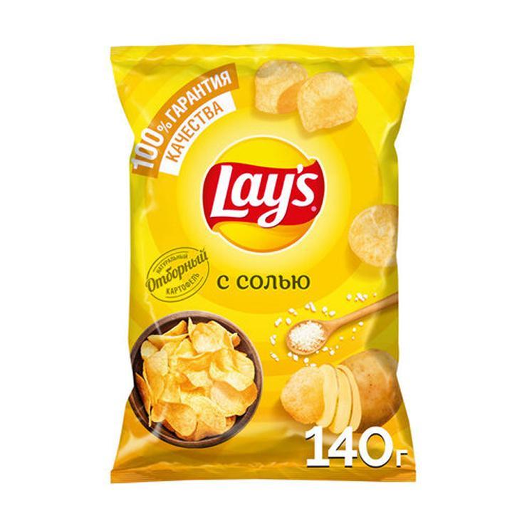 Чипсы Lay's соль 140 гр., флоу-пак