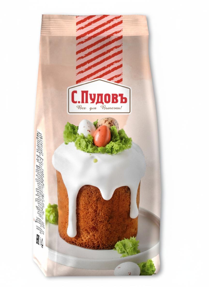 Смесь для выпечки С.Пудовъ кулич бездрожжевой 400 гр., флоу-пак