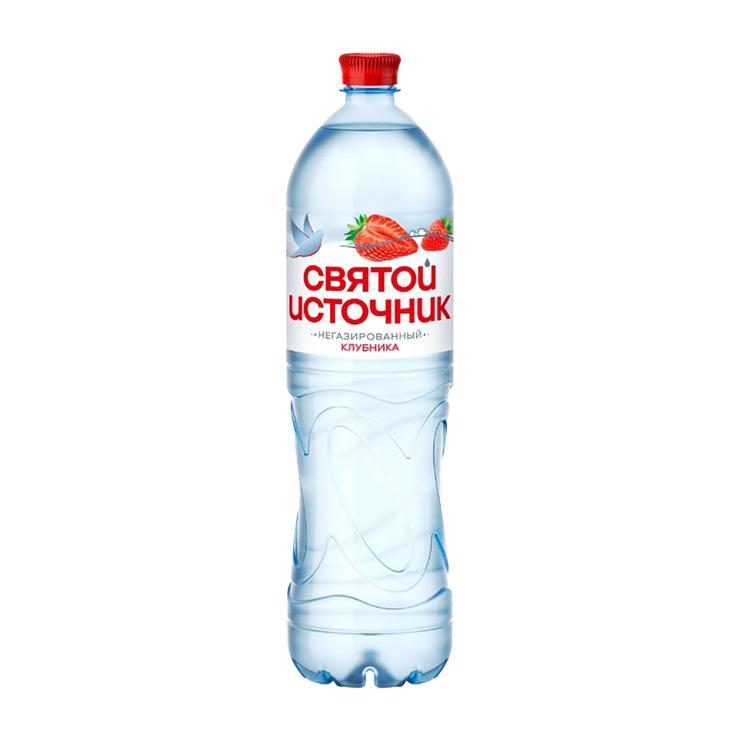 Вода негазированная Святой Источник клубника 1,5 л., ПЭТ