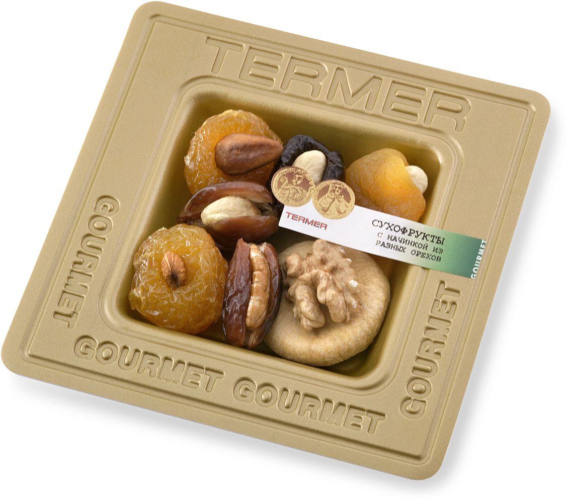 Сухофрукты TerMer с начинкой из разных орехов 100 гр., картон