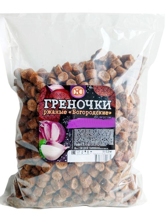 Греночки ржаные Богородские со вкусом Холодец с хреном 1 кг., флоу-пак